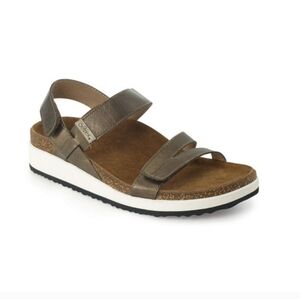 Aetrex Bethany Quarter Strap Bronze Platform Sandals Size 10.5 - 11